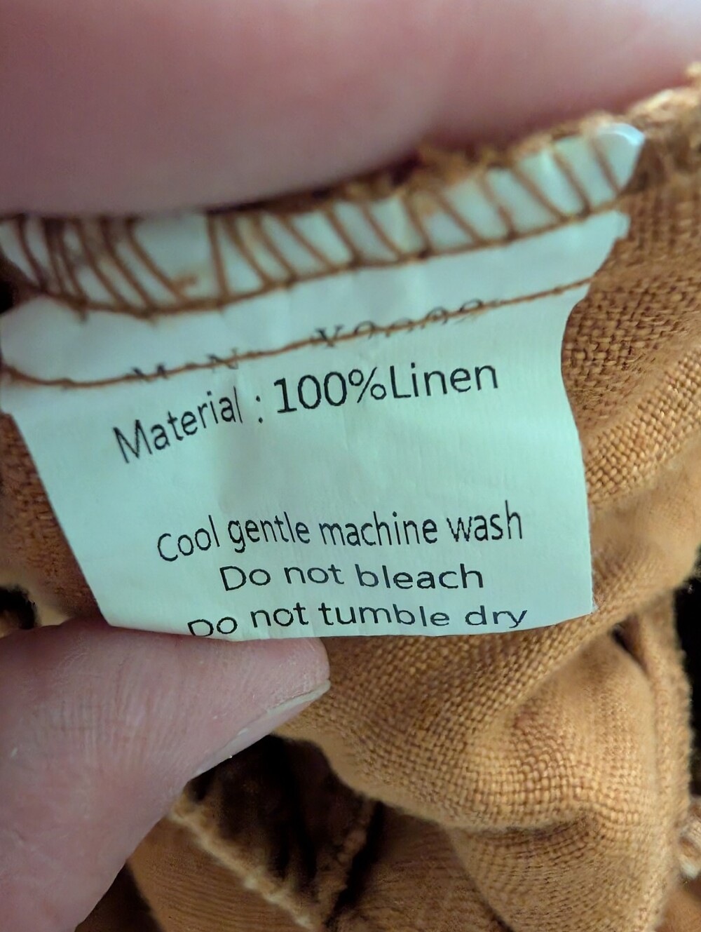 100% Linen Drawstring Pants - Picture 3 of 5
